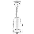 Lustre Pendente Cilindrica De Cupula 14x25cm Bege