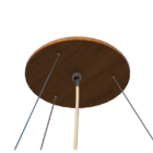 Lustre Pendente Cilíndrico 50x22cm Em Madeira Louro Freijó