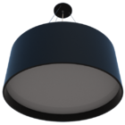 Lustre Pendente Cilíndrico 60x22cm Em Madeira Preto Ou Branco