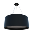 Lustre Pendente Cilíndrico 60x22cm Em Madeira Preto Ou Branco