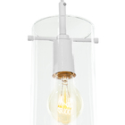 Lustre Pendente Cilindrico Clear Glass Branco