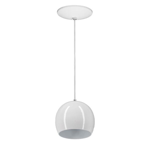 Lustre Pendente Cilindrico Cm Em Alumínio Branco - Bivolt