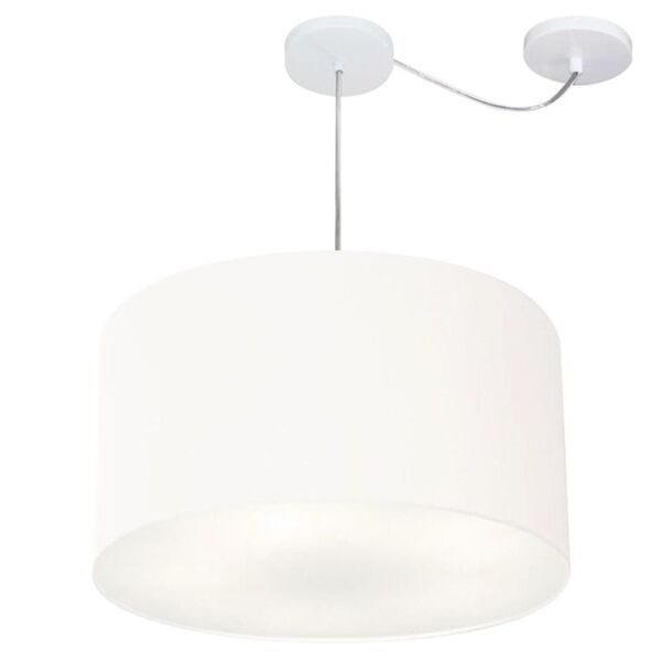 Lustre Pendente Cilíndrico Com Desvio Branco Mj-4168 Para Mes