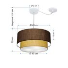 Lustre Pendente Cilíndrico Com Desvio Café E Palha Mj-4365 Pa