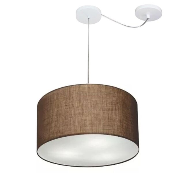 Lustre Pendente Cilíndrico Com Desvio Café Mj-4166 Para Mesa