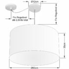 Lustre Pendente Cilíndrico Com Desvio Café Mj-4234 Para Mesa