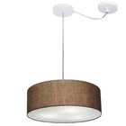 Lustre Pendente Cilíndrico Com Desvio Café Mj-4255 Para Mesa
