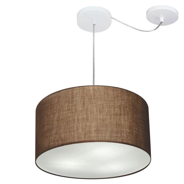 Lustre Pendente Cilíndrico Com Desvio Café Mj-4256 Para Mesa