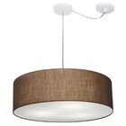 Lustre Pendente Cilíndrico Com Desvio Café Mj-4262 Para Mesa