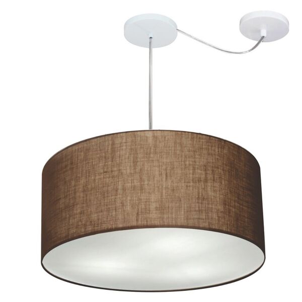 Lustre Pendente Cilíndrico Com Desvio Café Mj-4263 Para Mesa