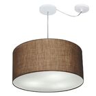 Lustre Pendente Cilíndrico Com Desvio Café Mj-4264 Para Mesa
