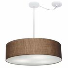 Lustre Pendente Cilíndrico Com Desvio Café Mj-4265 Para Mesa