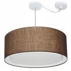 Lustre Pendente Cilíndrico Com Desvio Café Mj-4311 Para Mesa