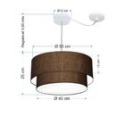 Lustre Pendente Cilíndrico Com Desvio Café Mj-4361 Para Mesa