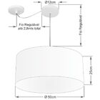 Lustre Pendente Cilíndrico Com Desvio De Centro Md-4147 Cúpul