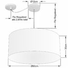 Lustre Pendente Cilíndrico Com Desvio De Centro Md-4167 Cúpul