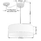 Lustre Pendente Cilíndrico Com Desvio De Centro Md-4255 Cúpul