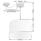 Lustre Pendente Cilíndrico Com Desvio De Centro Md-4256 Cúpul