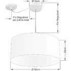 Lustre Pendente Cilíndrico Com Desvio De Centro Vivare Md-414