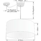 Lustre Pendente Cilíndrico Com Desvio De Centro Vivare Md-415