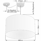 Lustre Pendente Cilíndrico Com Desvio De Centro Vivare Md-416