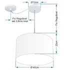 Lustre Pendente Cilíndrico Com Desvio De Centro Vivare Md-416