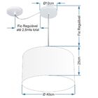 Lustre Pendente Cilíndrico Com Desvio De Centro Vivare Md-416