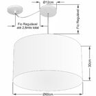 Lustre Pendente Cilíndrico Com Desvio De Centro Vivare Md-416