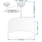 Lustre Pendente Cilíndrico Com Desvio De Centro Vivare Md-423