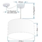 Lustre Pendente Cilíndrico Com Desvio De Centro Vivare Md-423