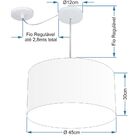 Lustre Pendente Cilíndrico Com Desvio De Centro Vivare Md-423