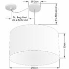 Lustre Pendente Cilíndrico Com Desvio De Centro Vivare Md-423