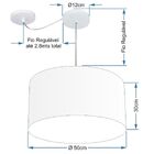 Lustre Pendente Cilíndrico Com Desvio De Centro Vivare Md-423