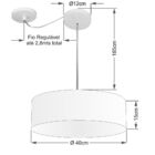 Lustre Pendente Cilíndrico Com Desvio De Centro Vivare Md-425