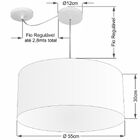 Lustre Pendente Cilíndrico Com Desvio De Centro Vivare Md-426