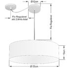 Lustre Pendente Cilíndrico Com Desvio De Centro Vivare Md-426