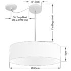 Lustre Pendente Cilíndrico Com Desvio De Centro Vivare Md-426