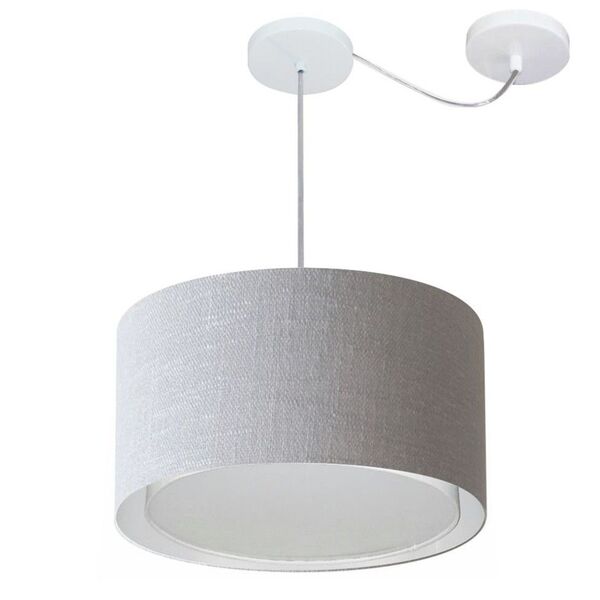 Lustre Pendente Cilíndrico Com Desvio De Centro Vivare Md-430