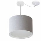 Lustre Pendente Cilíndrico Com Desvio De Centro Vivare Md-430