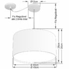 Lustre Pendente Cilíndrico Com Desvio De Centro Vivare Md-431