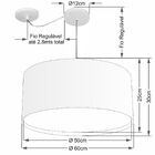 Lustre Pendente Cilíndrico Com Desvio De Centro Vivare Md-431