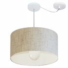 Lustre Pendente Cilíndrico Com Desvio Md-4231 Cúpula Em Tecid