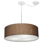 Lustre Pendente Cilíndrico Com Desvio Md-4262 Cúpula Em Tecid