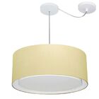 Lustre Pendente Cilíndrico Com Desvio Md-4314 Cúpula Em Tecid