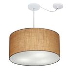 Lustre Pendente Cilíndrico Com Desvio Palha Mj-4253 Para Mesa