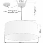 Lustre Pendente Cilíndrico Com Desvio Palha Mj-4266 Para Mesa