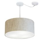 Lustre Pendente Cilíndrico Com Desvio Rustico Bege Mj-4263 Pa