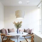 Lustre Pendente Cilíndrico Com Desvio Rustico Bege Mj-4361 Pa