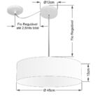 Lustre Pendente Cilíndrico Com Desvio Rustico Cinza Mj-4222 P