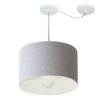 Lustre Pendente Cilíndrico Com Desvio Rustico Cinza Mj-4226 P